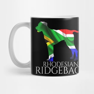 Rhodesian Ridgeback text white Mug